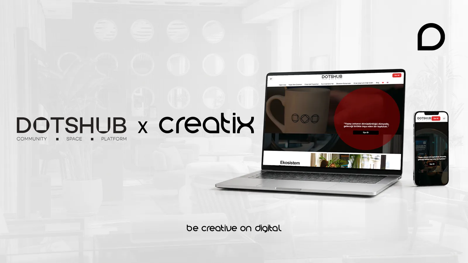 DotsHub'ın yeni web sitesi dizüstü bilgisayar ve telefonda