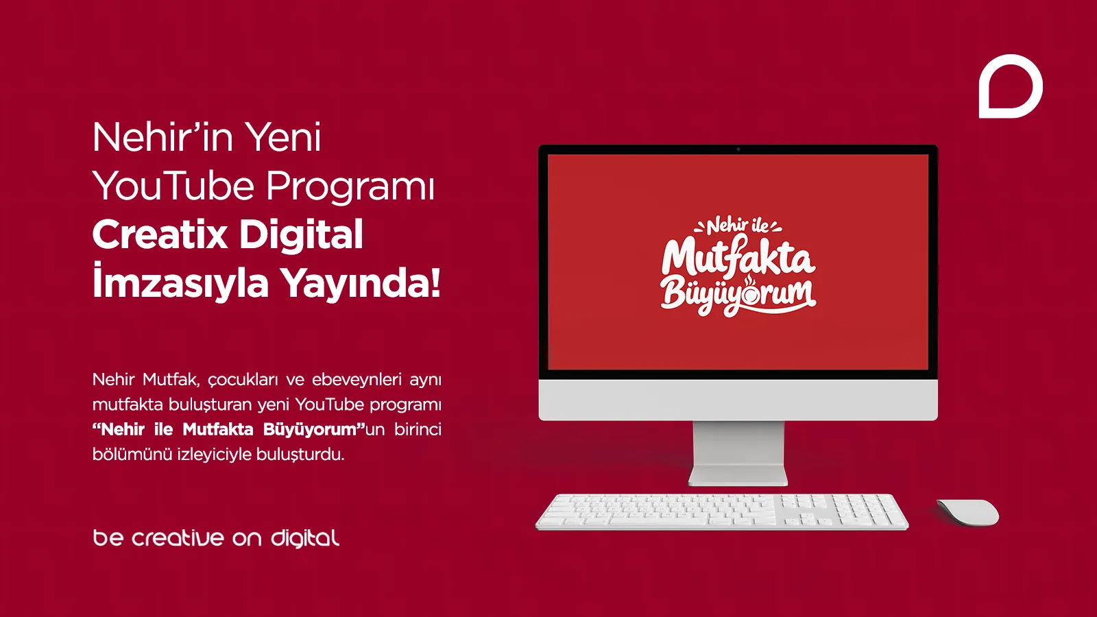 Nehir ile Mutfakta Büyüyorum programının logosu bir ekranda