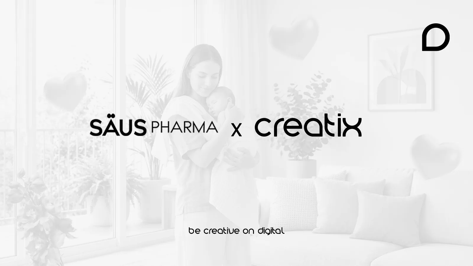 Saus Pharma ve Creatix logoları