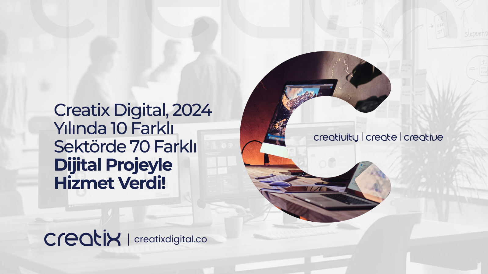 Creatix Digital, 2024 Yılında 10 Farklı Sektörde 70 Farklı Dijital Projeyle Hizmet Verdi!